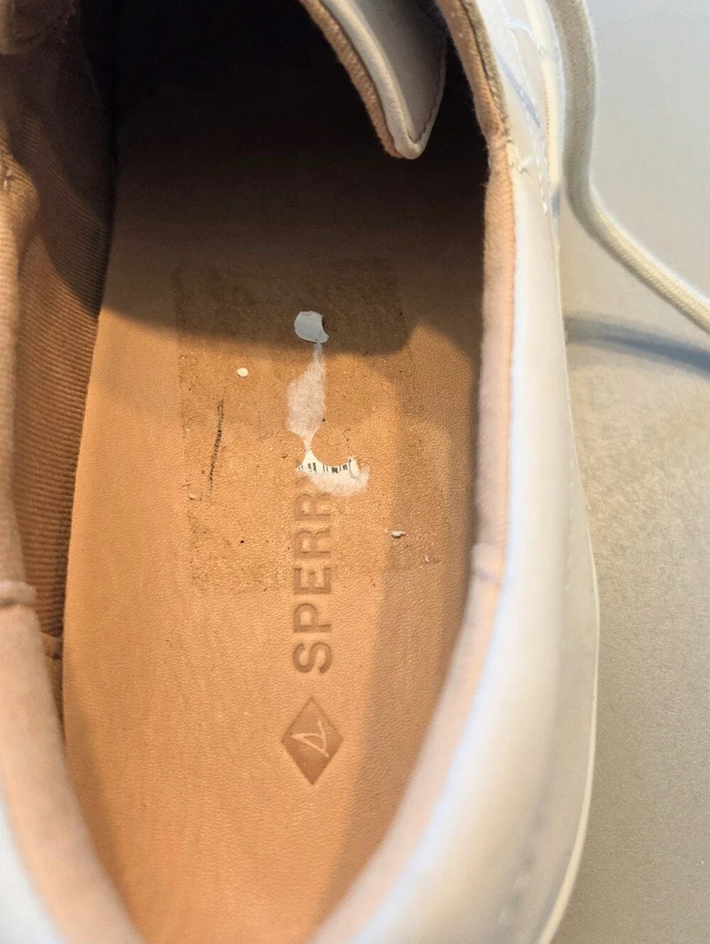 Women's Sperry Cream Suede Boat Shoe Size 8 - Picture 11 of 13